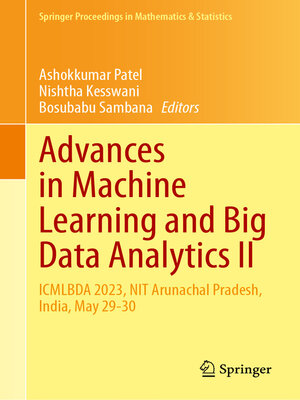cover image of Advances in Machine Learning and Big Data Analytics II